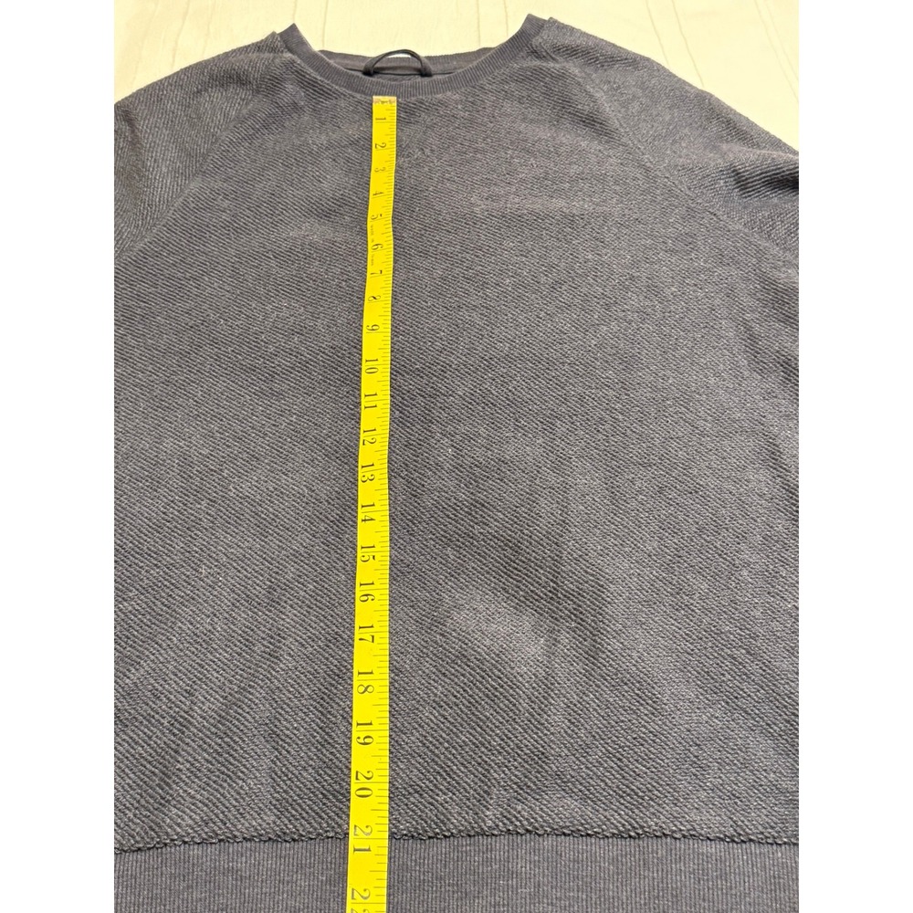Marine Layer Navy Blue Textured Crewneck Sweatshirt Men's Medium Soft Pullover - Picture 5 of 6